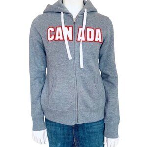 HUDSONS BAY OFFICIAL OLYMPICS HOODIE JACKET CANADA TOP  WOMEN SIZE XS